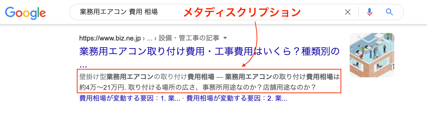 メタディスクリプションの例