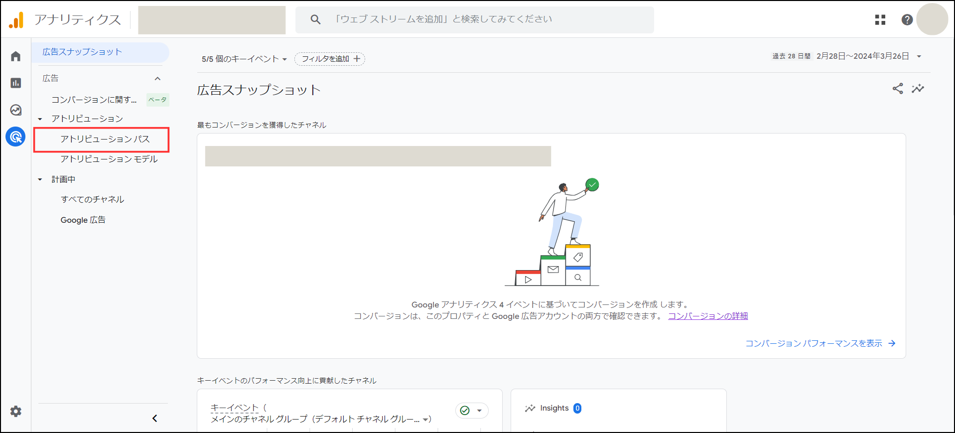 Googleアナリティクスの「広告スナップ」TOP画面